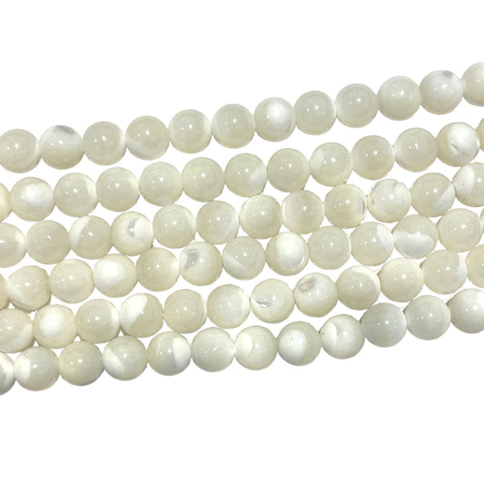 Fil de perle nacre blanche A+ - Foliesbijoux