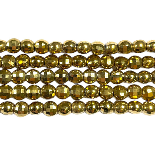 Fil de perle Hématite electroplaquée bronze/doré 
HED-92