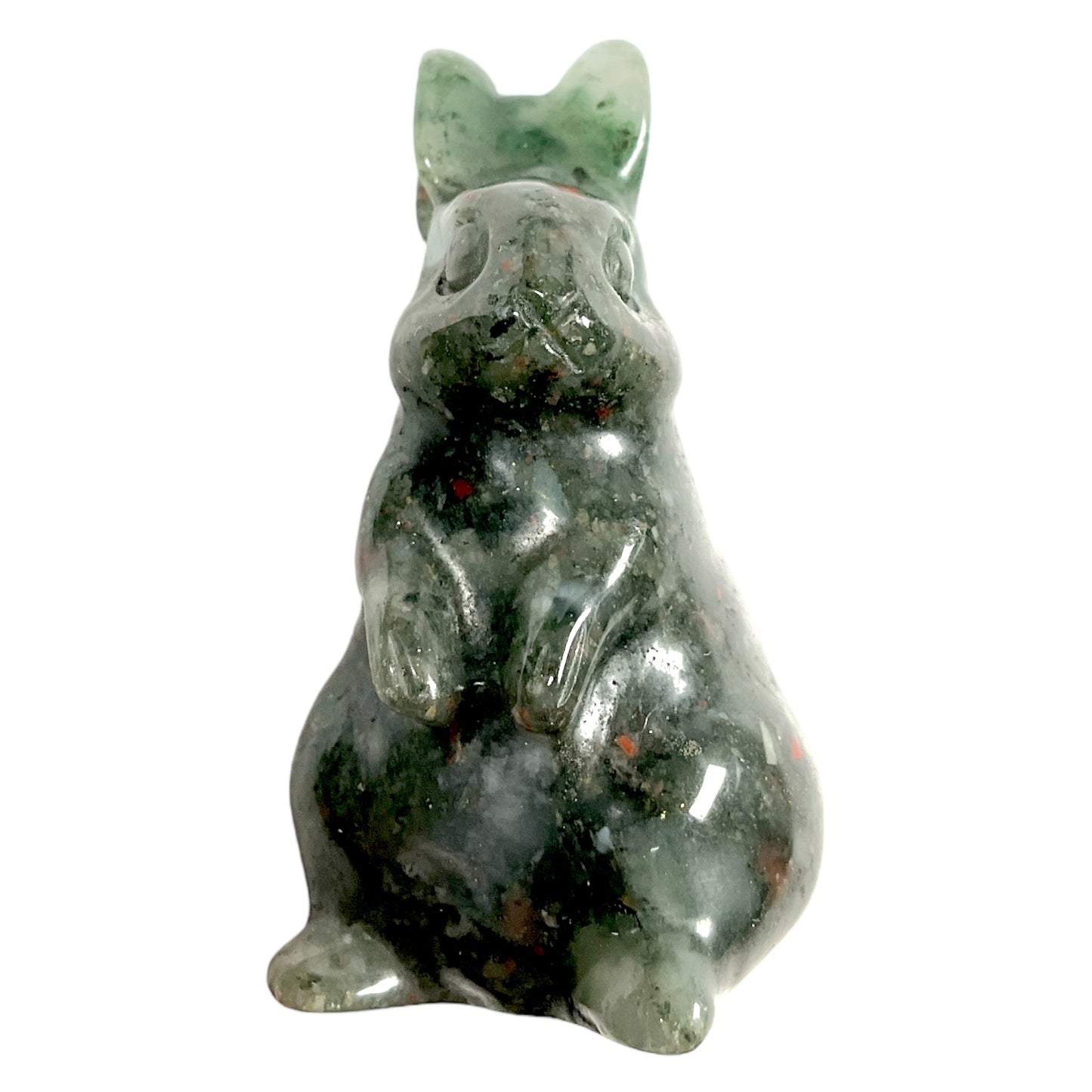 Figurine Lapin en Jaspe héliotrope