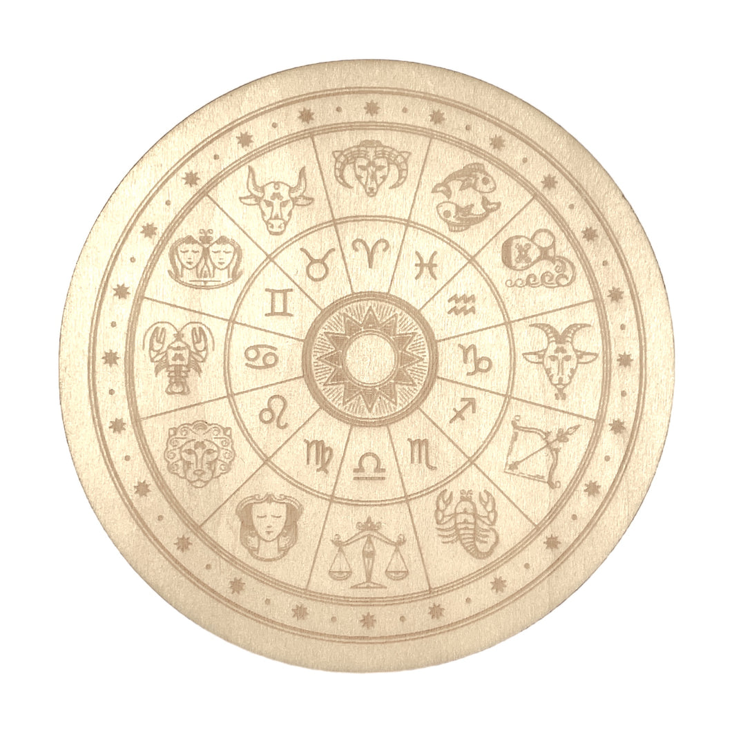 Plaque de rechargement signe du zodiaque en bois 10 cm