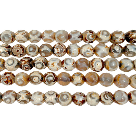 Fil de perle Agate du Tibet Dzi 8mm #40 - Foliesbijoux