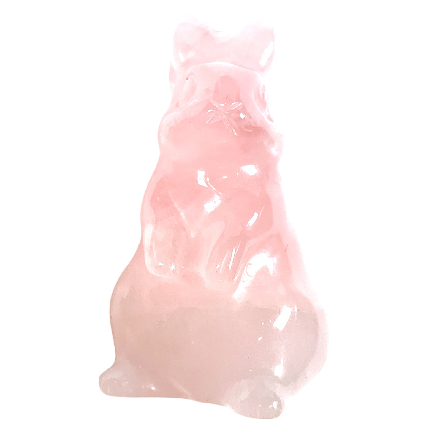 Figurine Lapin en Quartz rose