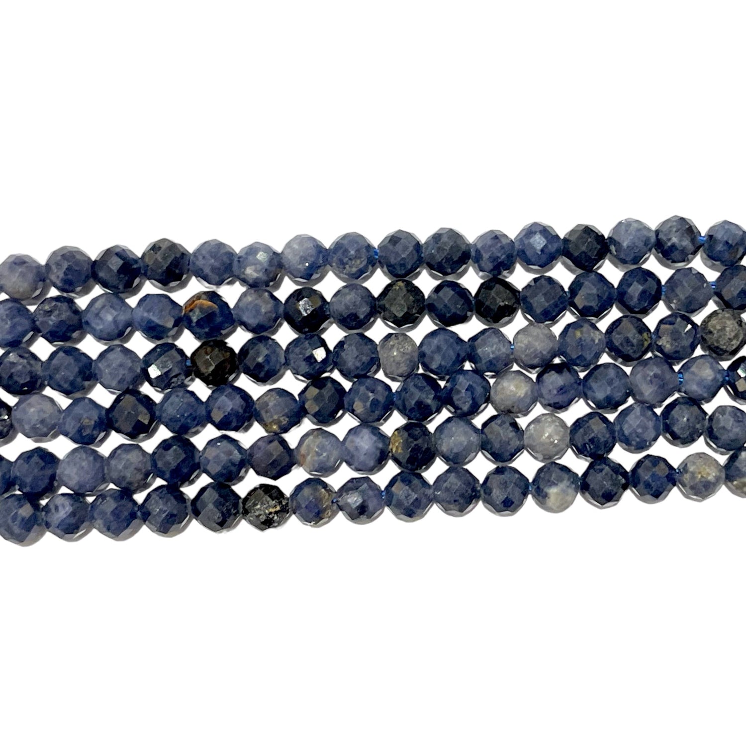 Fil de perles facettées Saphir bleu - Foliesbijoux