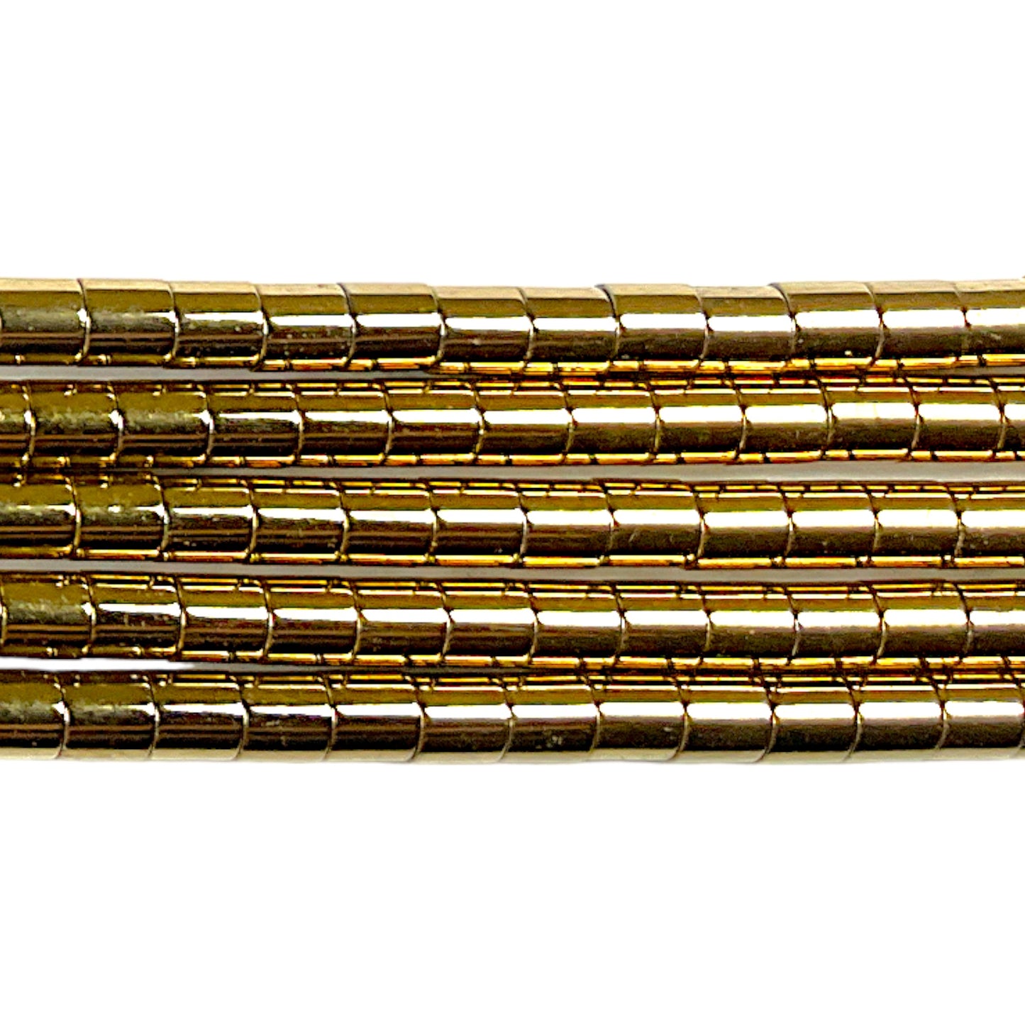 Fil de perle Hématite electroplaquée doré/bronze HED- 90 / HED-91