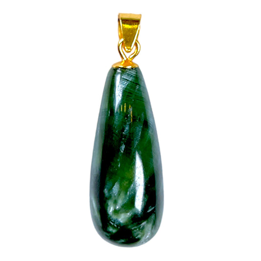 Pendentif goutte Seraphinite 8 x 20 mm