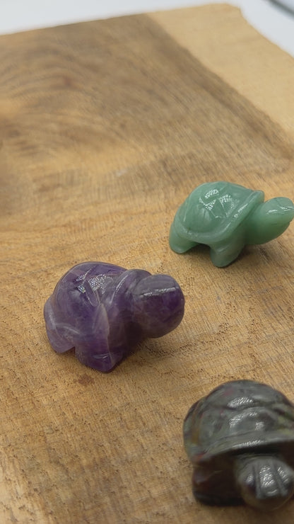 Lot de 3 Figurines de Mini Tortue AA — 4x3 cm (6 pierres disponible)