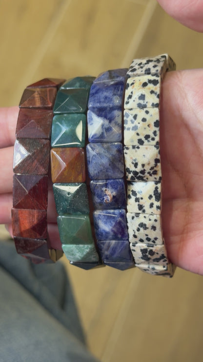 Bracelet à 2 trous AA+ 12x12 mm (31 pierres disponible) #7 NEW RESTOCK