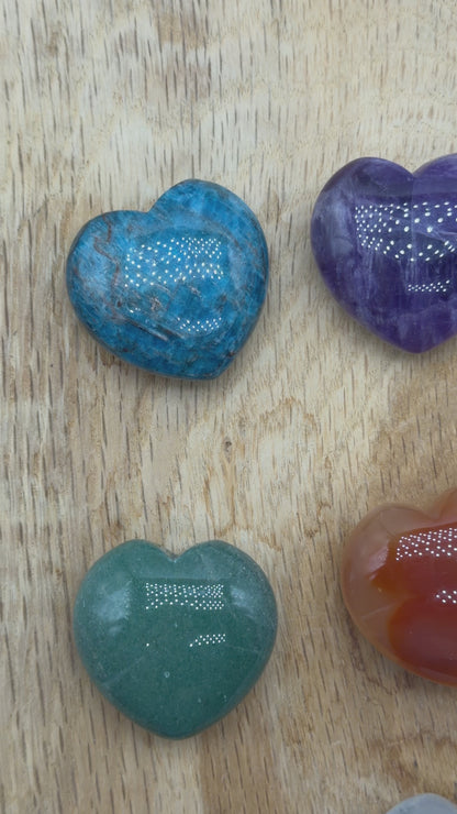 Coeur bombé 3.5x3.5 cm à l'unité (14 pierres disponible)