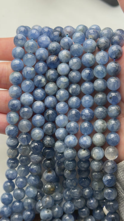 Fil de perle Cyanite Bleue claire AAA