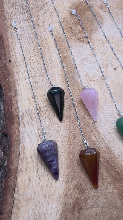 Pendule forme grand cone (8 pierres disponible)