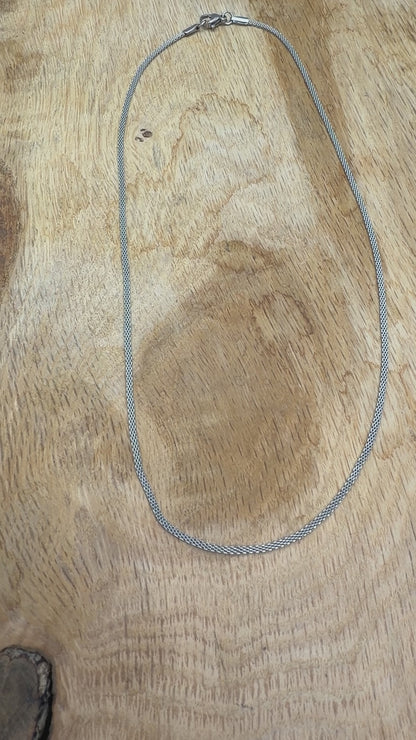 10 chaînes en acier inoxydable argenté modèle 6