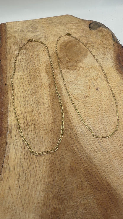 10 chaînes en acier doré inoxydable modèle 16 (2 maillons disponible)