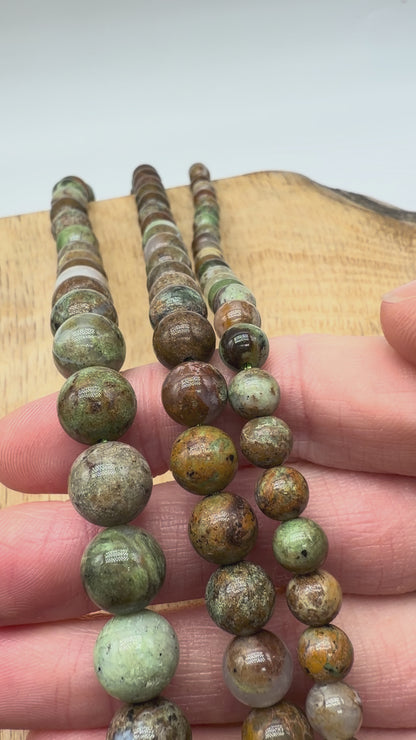 Fil de perle Pietersite verte A