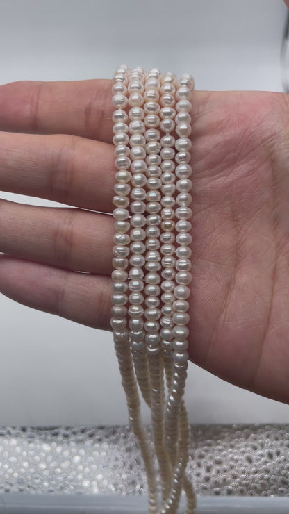 Fil de perle d’eau douce 3-4mm [15]