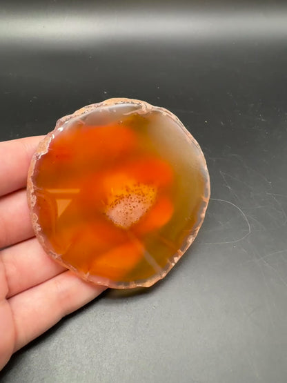 Plaque agate teintée 8x7 cm