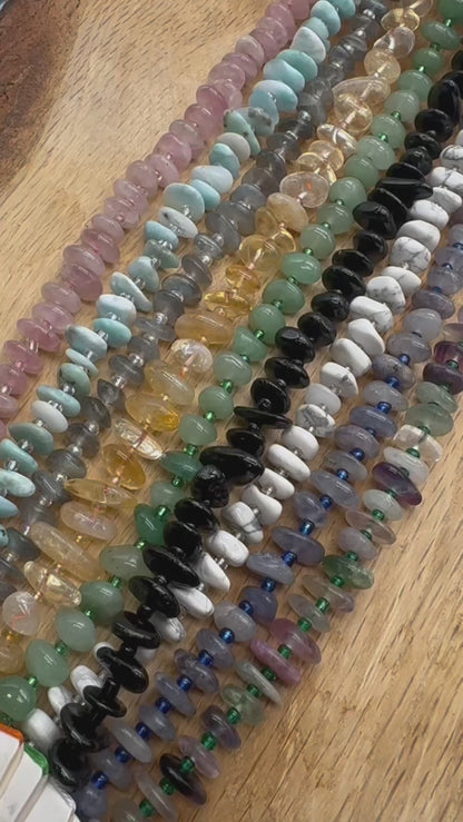 Fil de pierre baroque 5x12 mm (27 pierres disponibles)