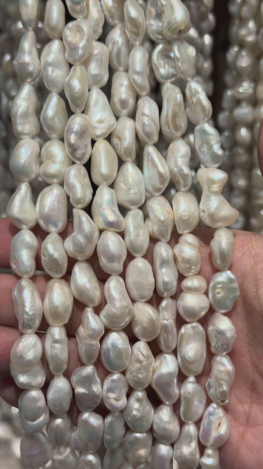 Fil de perle d’eau douce 9x13 mm [98]