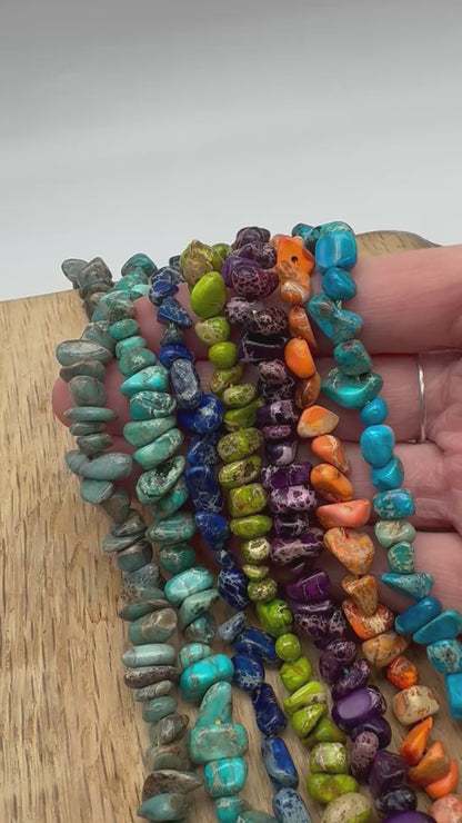 Fil de pierre Jaspe impériale baroque 5x8 mm (7 pierres disponibles)