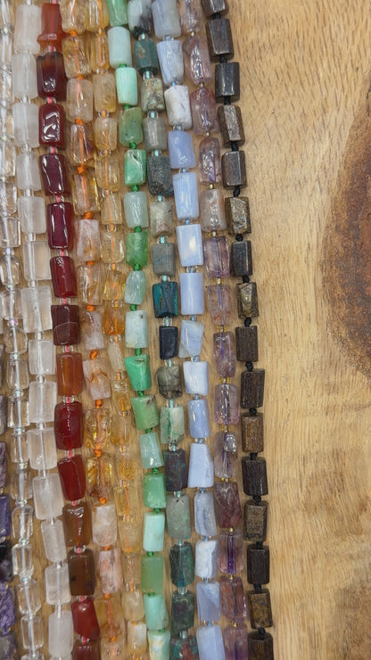 Fil de perle forme cylindrique 8x12 mm (85 pierres disponible) NEW