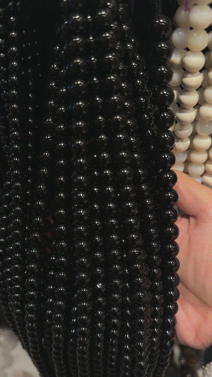 Fil de perle Onyx noir A