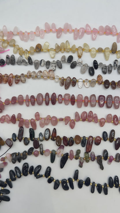 Natural Stone Bead Strand 8x19 mm (29 beads available)