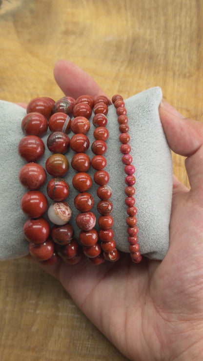 Bracelet Jaspe rouge A