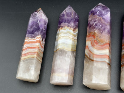 Pointe en Améthyste avec Agate crazy