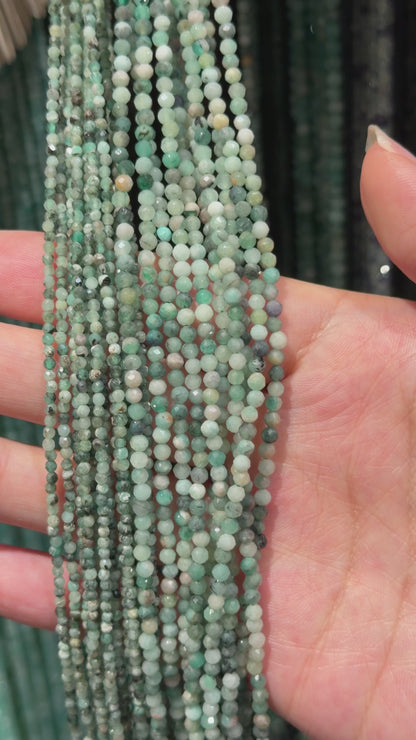 Fil de perles facettées Emeraude