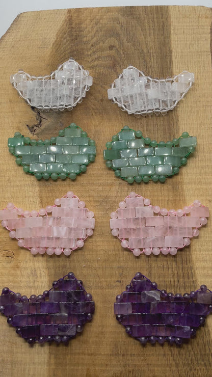 Un lot de 2 Patchs pour contour des yeux en aventurine verte