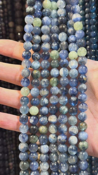 Fil de perles Cyanite multicolore