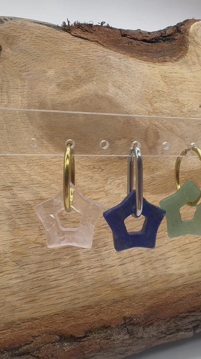 Lot de 2 charm’s Etoile pour boucle d’oreille (Créole non comprise) (2 tailles disponible)