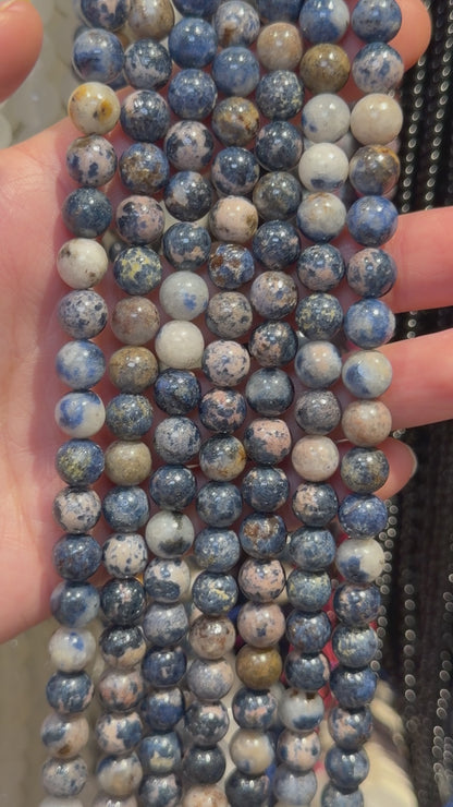 Fil de perle Spinelle bleue AA