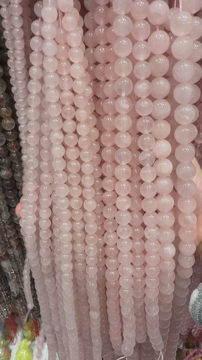 Fil de perle Quartz rose AAA