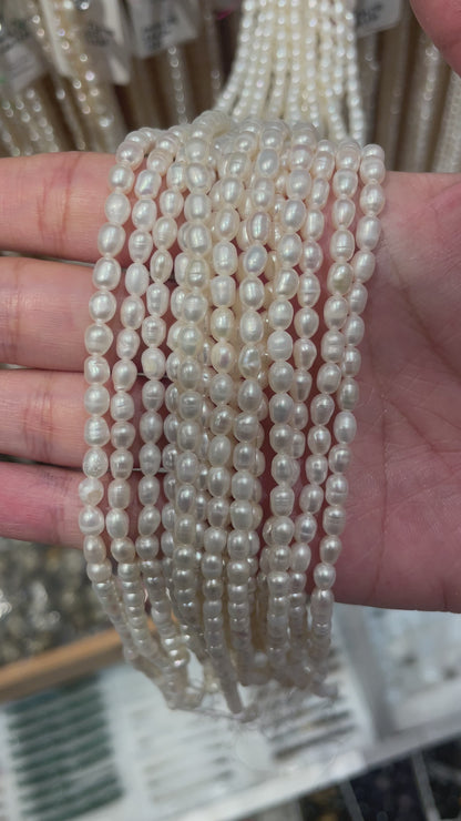 Fil de perle d’eau douce 3-4mm [17]