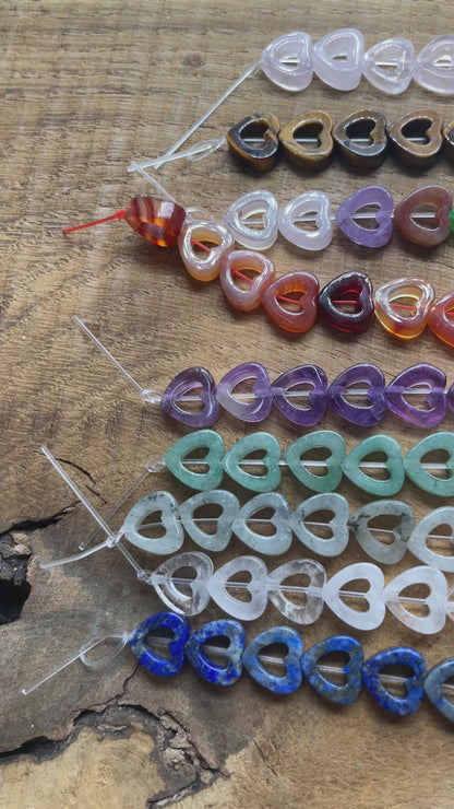 Fil de coeur en pierre naturelle reference 39 — 8 mm (9 pierres disponible)