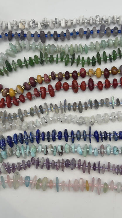 Baroque stone bead strand 5x12 mm (27 beads available)