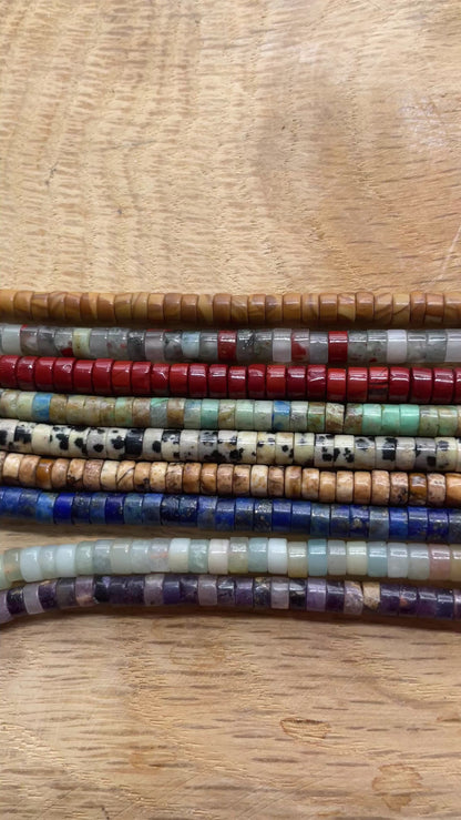 Fil de perle Heishi en pierre naturelle