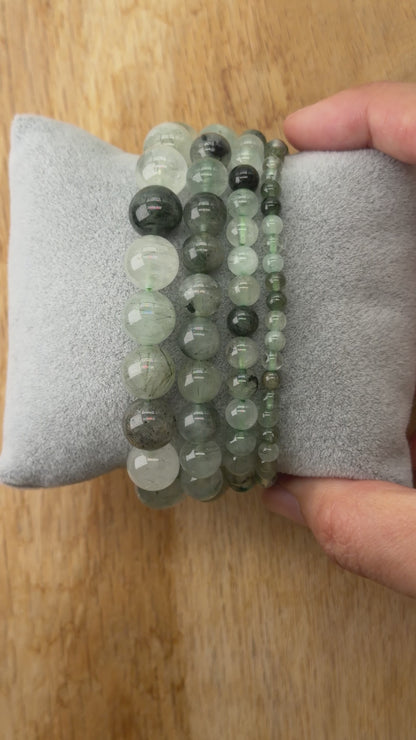 Bracelet Quartz tourmaline verte A