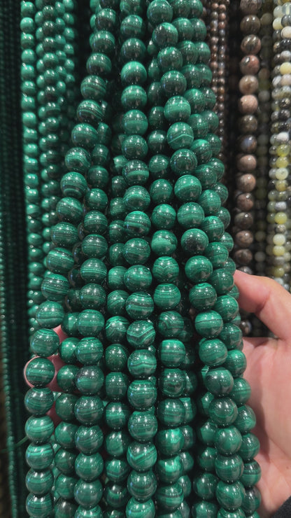 Fil de perle Malachite AA+