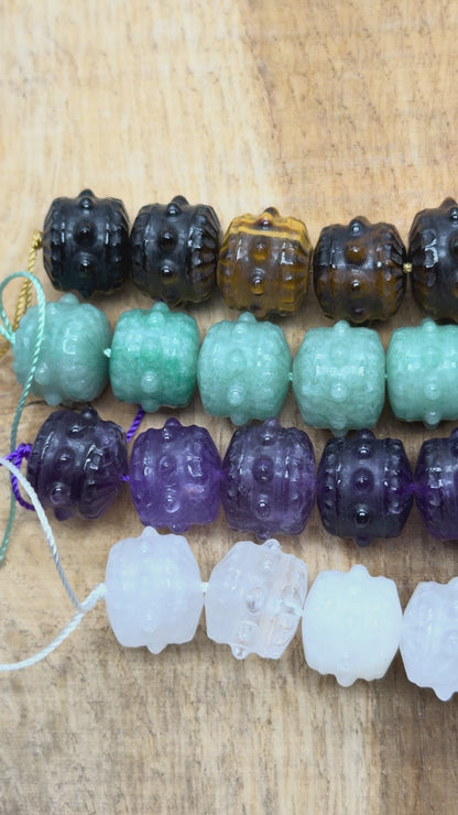 Fil de perle forme Baril à picots 10 mm référence 65 (4 pierres disponible)