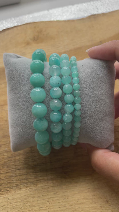 Bracelet Amazonite du Pérou claire AA