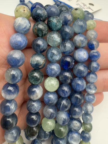 Fil de perles Cyanite multicolore