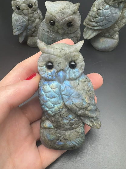 Hibou en Labradorite A+