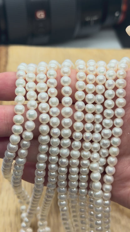 Fil de perle d’eau douce 5-5.5 mm grade AAA nº4