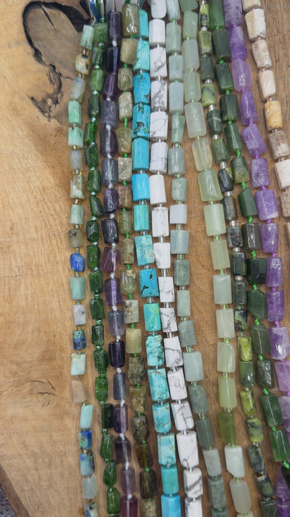 Fil de perle forme cylindrique 8x12 mm (85 pierres disponible) NEW