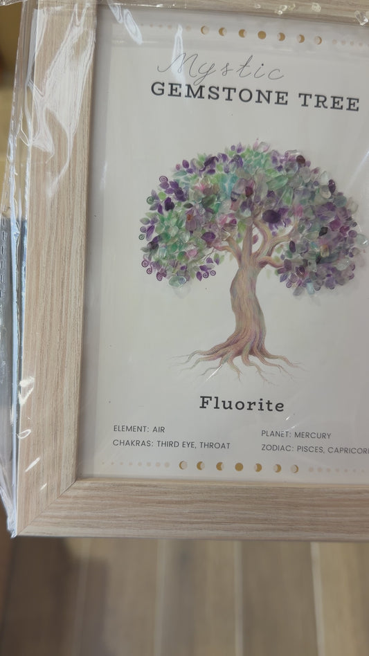 Cadre Arbre de vie Fluorine multicolore 20,5x15.5 cm