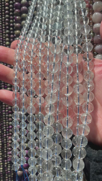 Fil de perle Topaze Bleue A