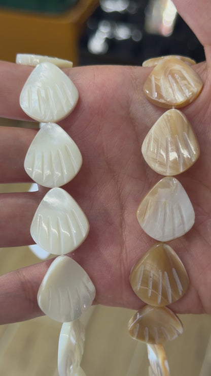 Fil de perle Nacre Coquillage 18x25 mm
