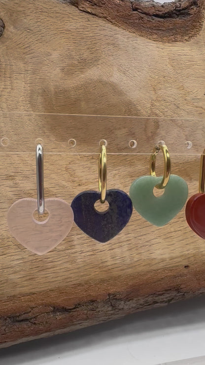 Lot de 2 charm’s Coeur pour boucle d’oreille (Créole non comprise) (2 tailles disponible)