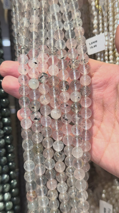 Fil de perle Quartz inclusion biotite mica AA